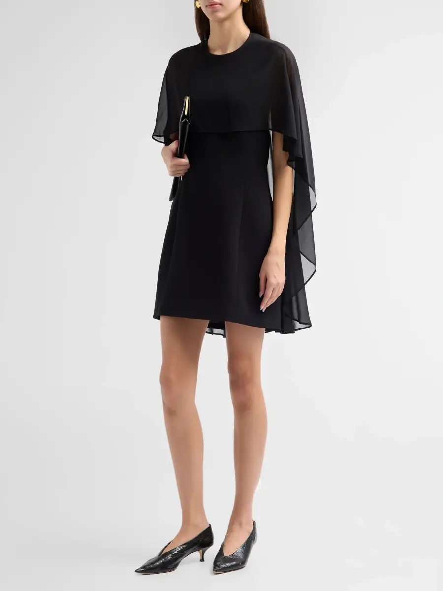 A.L.C. A. L.C. Women's Adela Cape-Sleeve Mini Dress | Thumbnail 4 A.L.C. A. L.C. Women's Adela Cape-Sleeve Mini Dress | Thumbnail 4