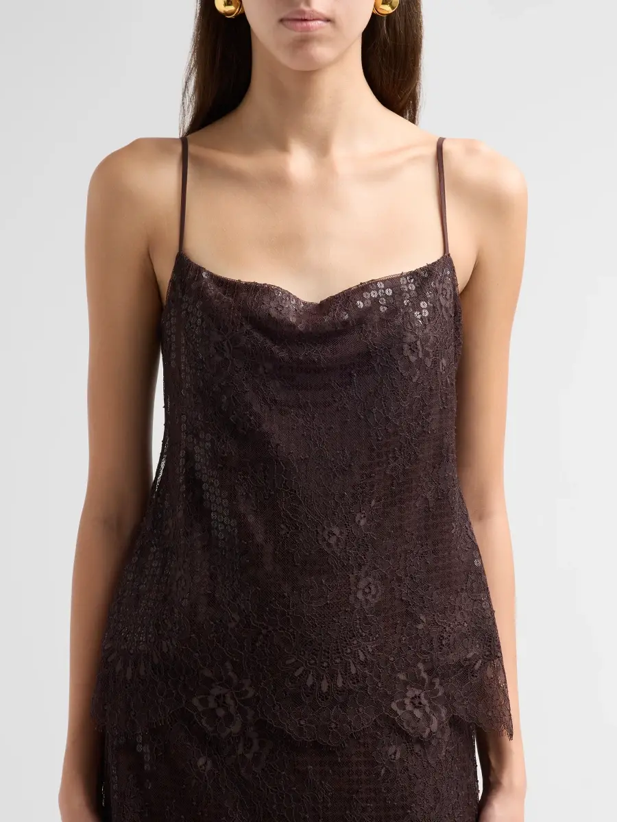 A.L.C. A. L.C. Women's Ariana Sequined Lace Camisole Top | Thumbnail 5 A.L.C. A. L.C. Women's Ariana Sequined Lace Camisole Top | Thumbnail 5