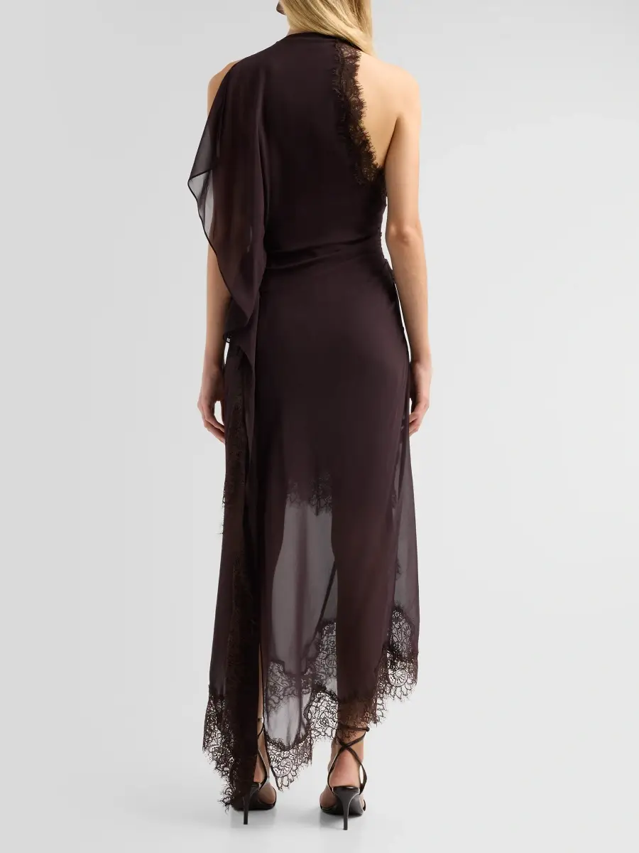 A.L.C. A. L.C. Women's Renata Silk-Lace Asymmetric Midi Dress | Thumbnail 3 A.L.C. A. L.C. Women's Renata Silk-Lace Asymmetric Midi Dress | Thumbnail 3