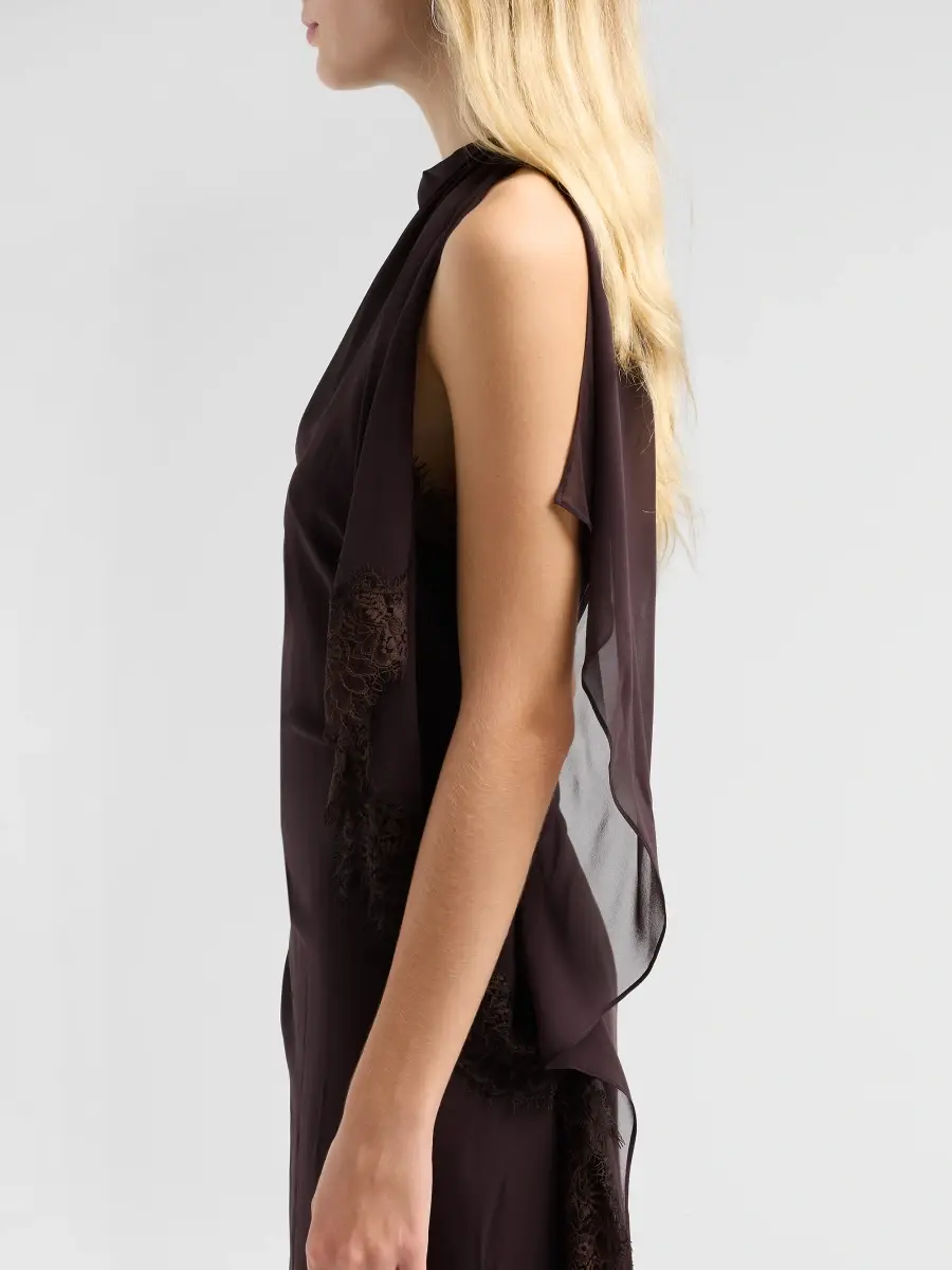 A.L.C. A. L.C. Women's Renata Silk-Lace Asymmetric Midi Dress | Thumbnail 5 A.L.C. A. L.C. Women's Renata Silk-Lace Asymmetric Midi Dress | Thumbnail 5