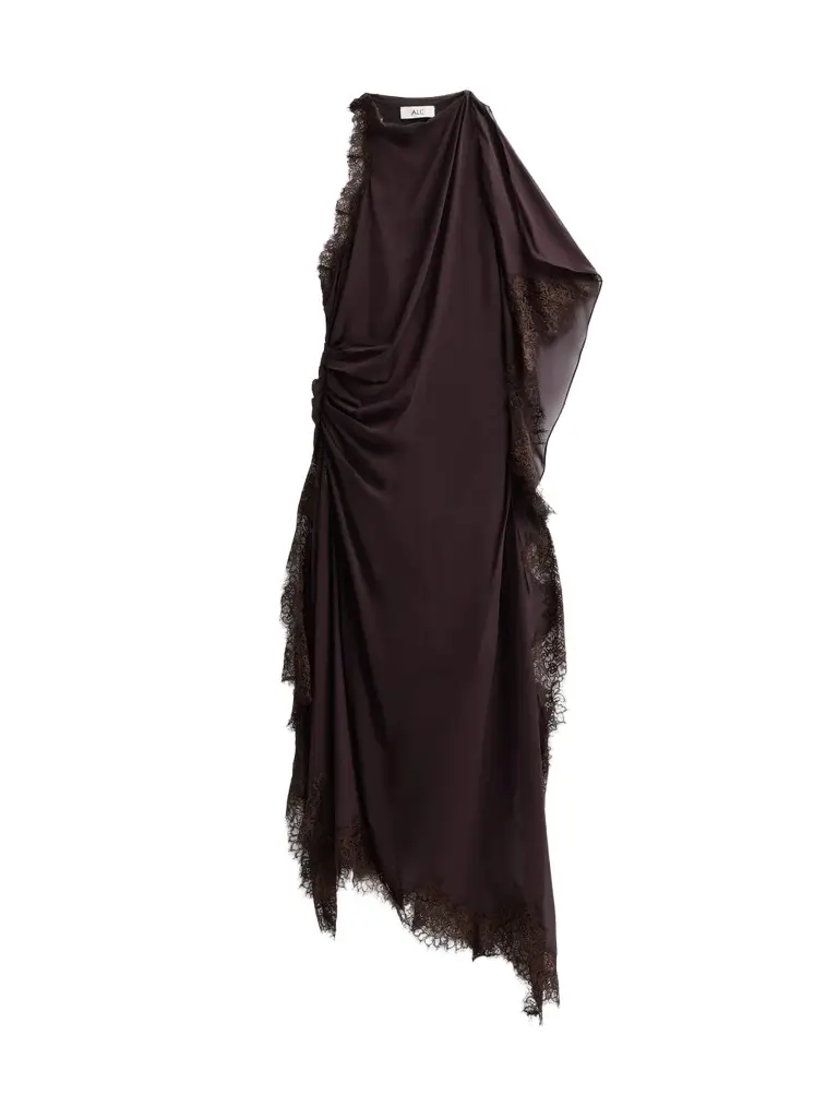 A. L.C. Women's Renata Silk-Lace Asymmetric Midi Dress A. L.C. Women's Renata Silk-Lace Asymmetric Midi Dress