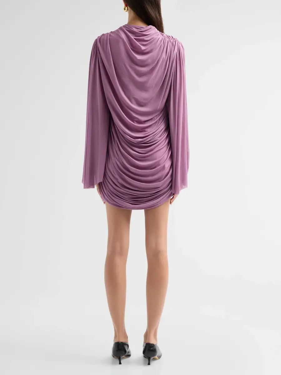 A.L.C. A. L.C. Women's Celia Draped Bell-Sleeve Mini Dress | Thumbnail 3
