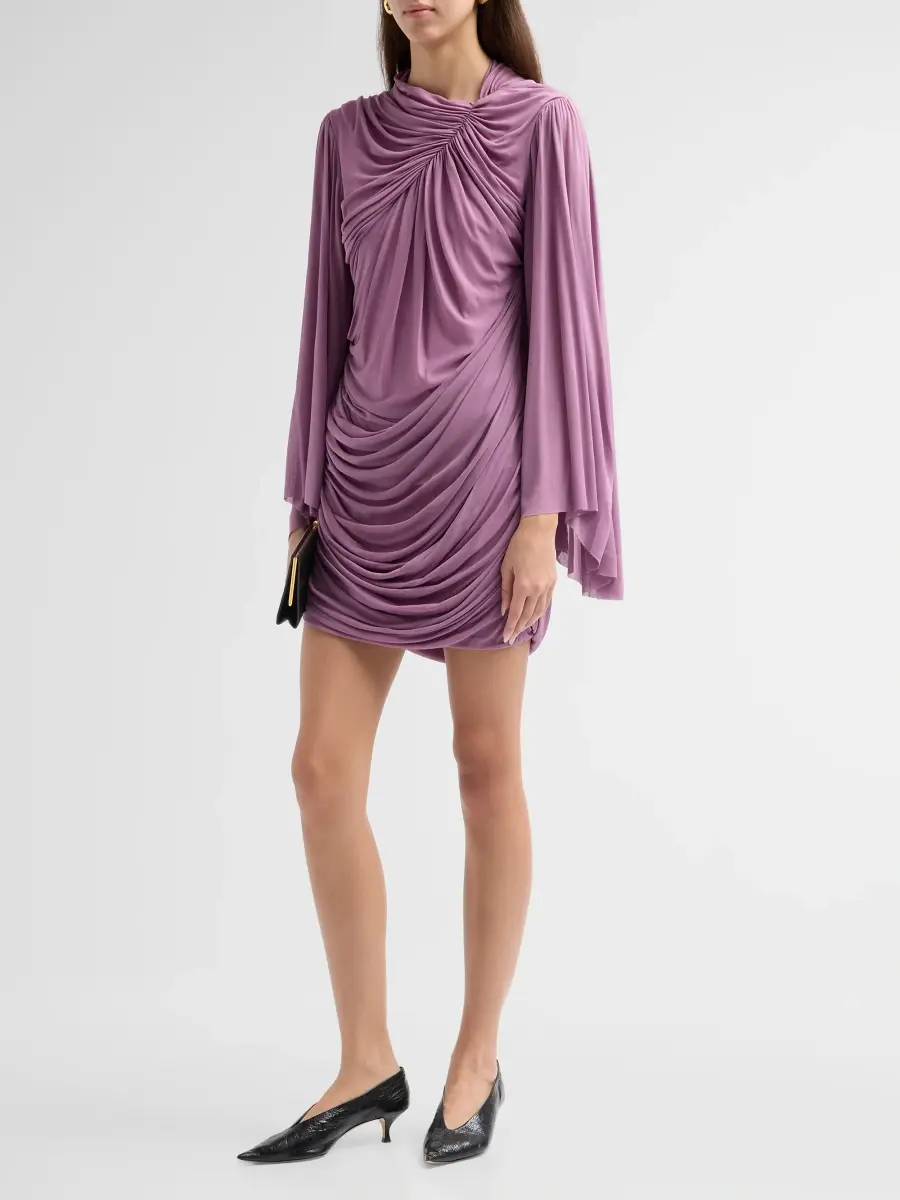 A.L.C. A. L.C. Women's Celia Draped Bell-Sleeve Mini Dress | Thumbnail 4