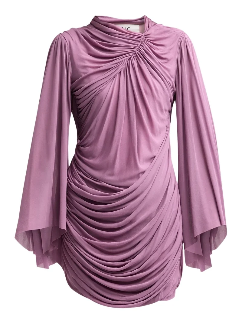A. L.C. Women's Celia Draped Bell-Sleeve Mini Dress