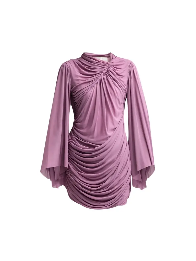 A. L.C. Women's Celia Draped Bell-Sleeve Mini Dress A. L.C. Women's Celia Draped Bell-Sleeve Mini Dress