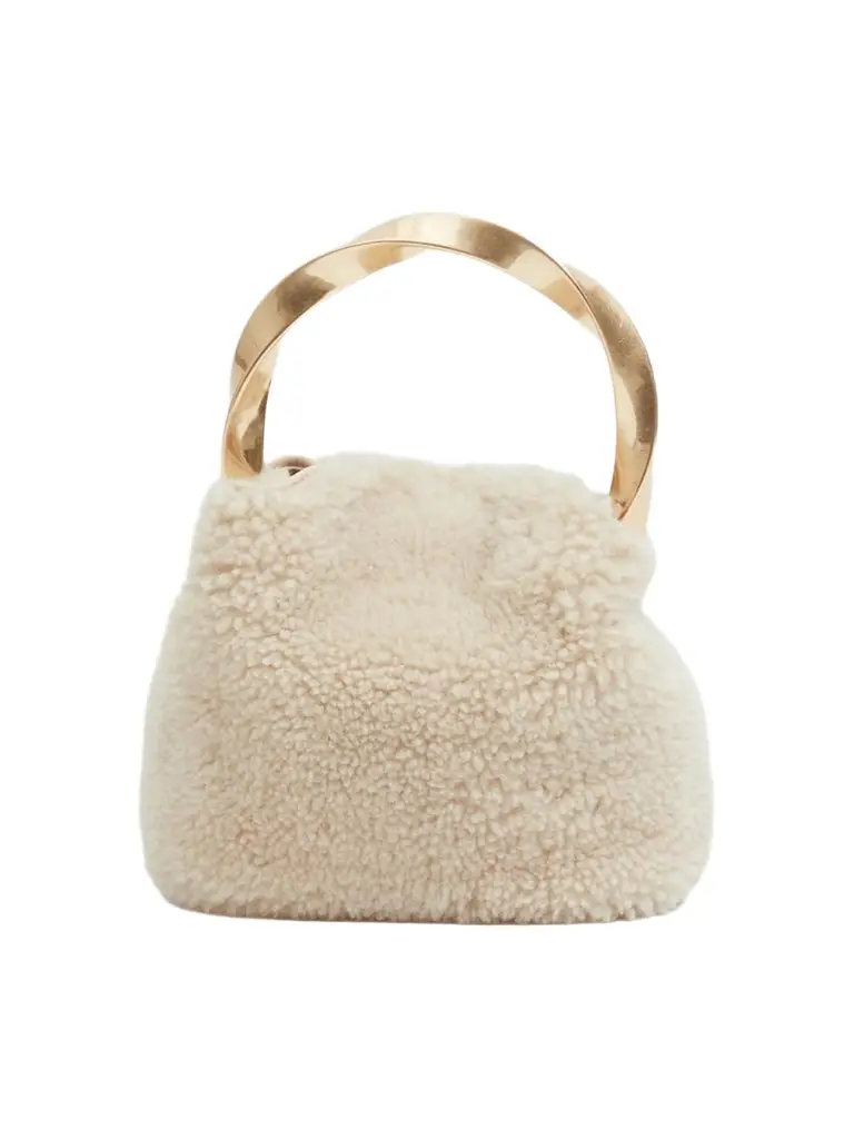 Women's Nixi Mini Shearling Twist Bucket Bag Women's Nixi Mini Shearling Twist Bucket Bag