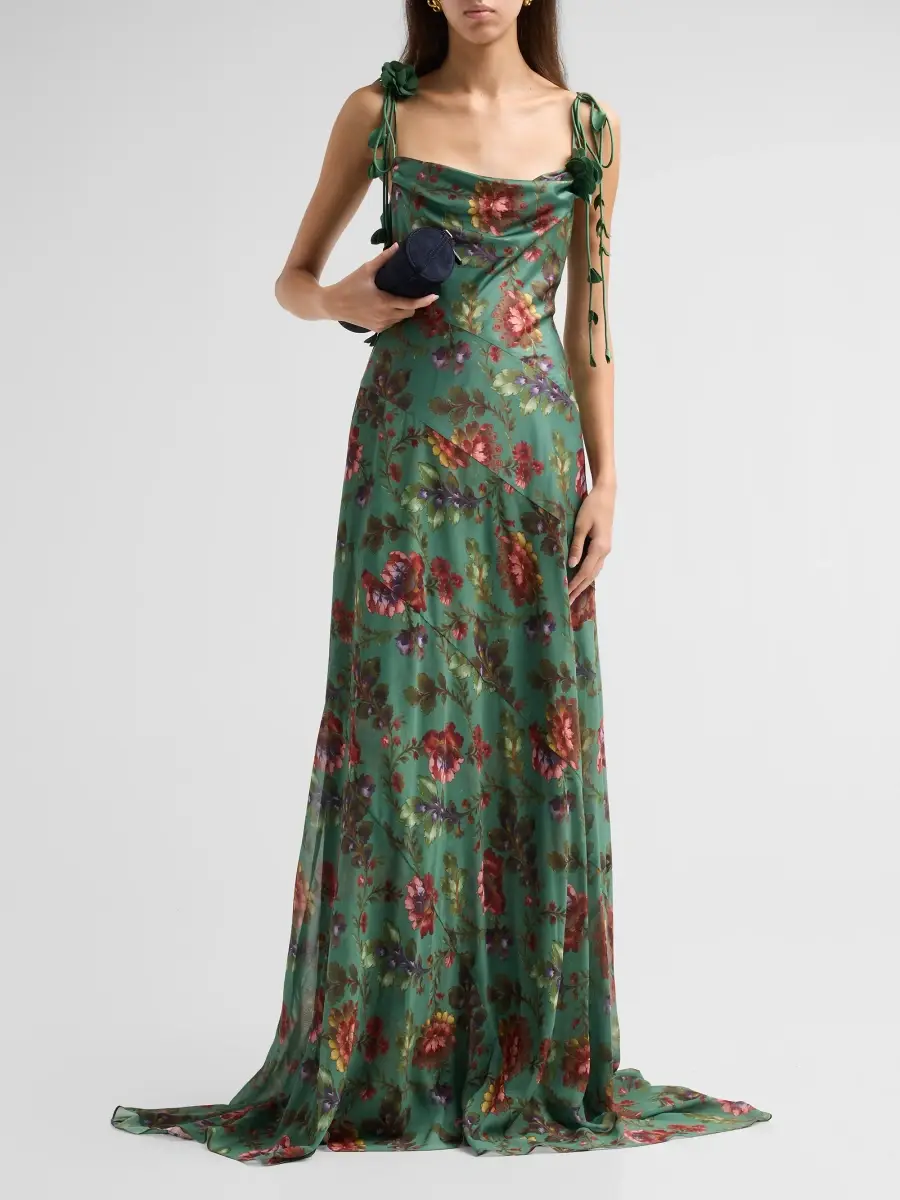 Cinq à Sept Women's Fresco Floral Vionette Gown | Thumbnail 2 Cinq à Sept Women's Fresco Floral Vionette Gown | Thumbnail 2