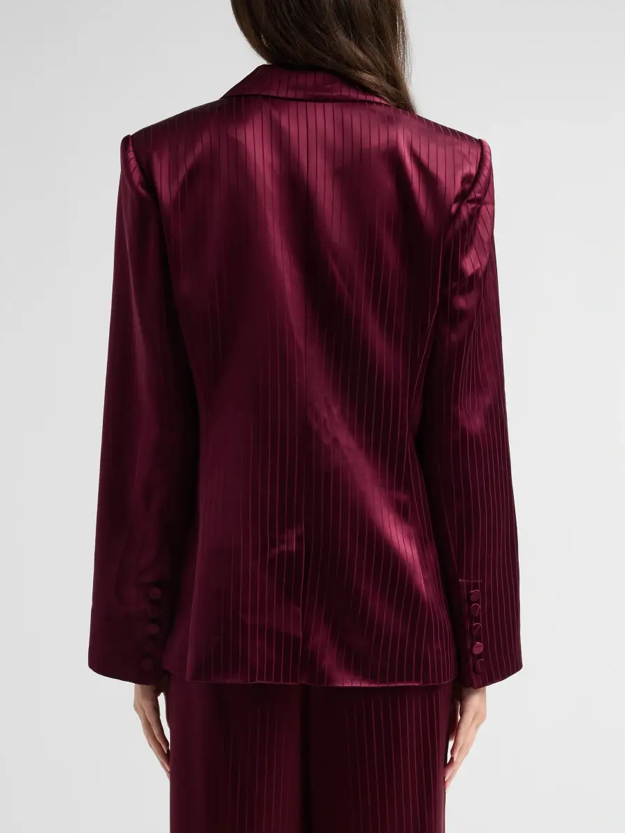 Cinq à Sept Women's Cheyenne Striped Georgia Satin Blazer | Thumbnail 3