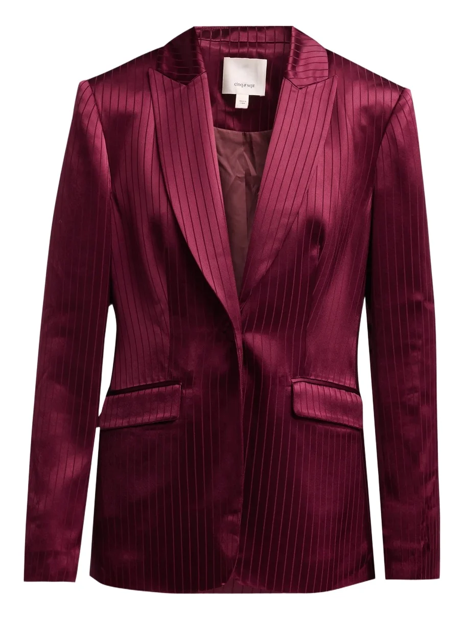 Women's Cheyenne Striped Georgia Satin Blazer Women's Cheyenne Striped Georgia Satin Blazer