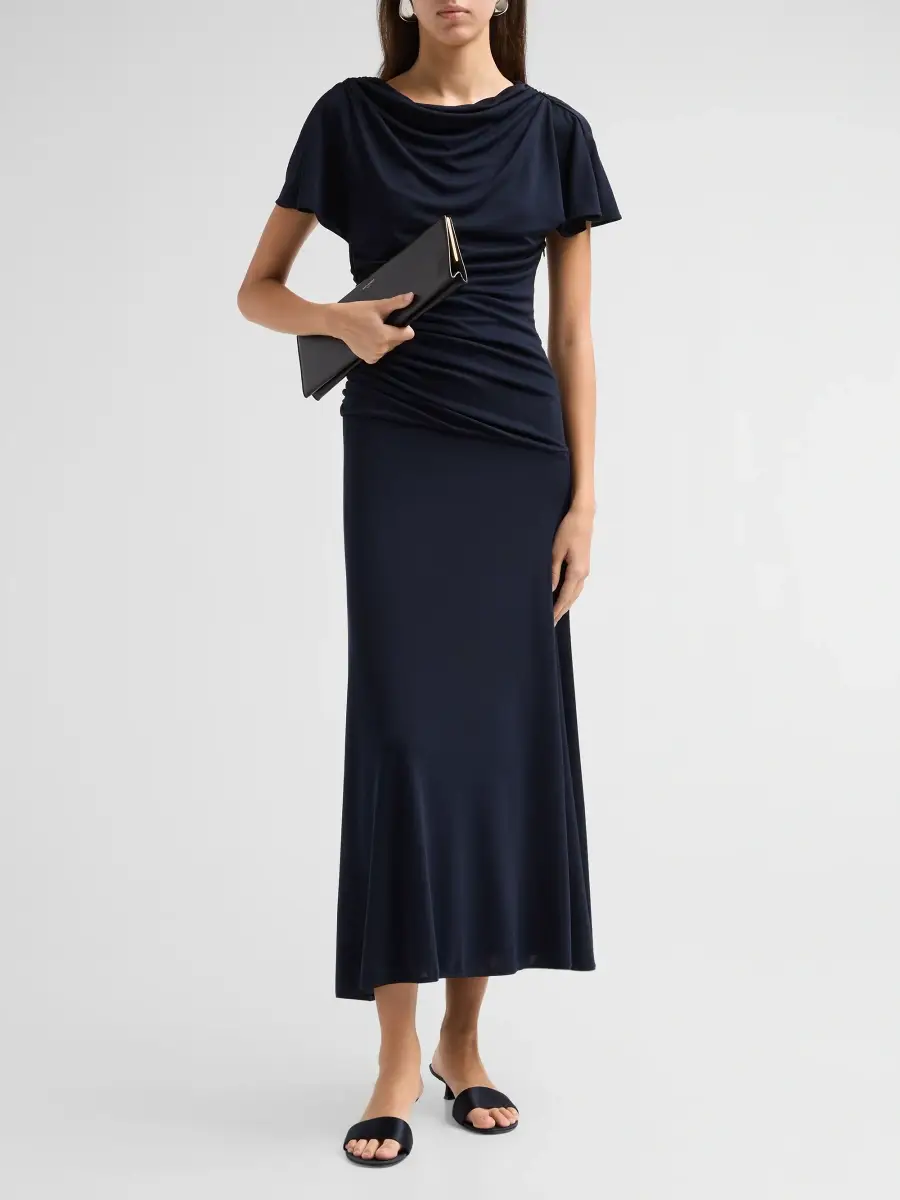 Cinq à Sept Women's Avielle Draped Midi Dress | Thumbnail 2 Cinq à Sept Women's Avielle Draped Midi Dress | Thumbnail 2