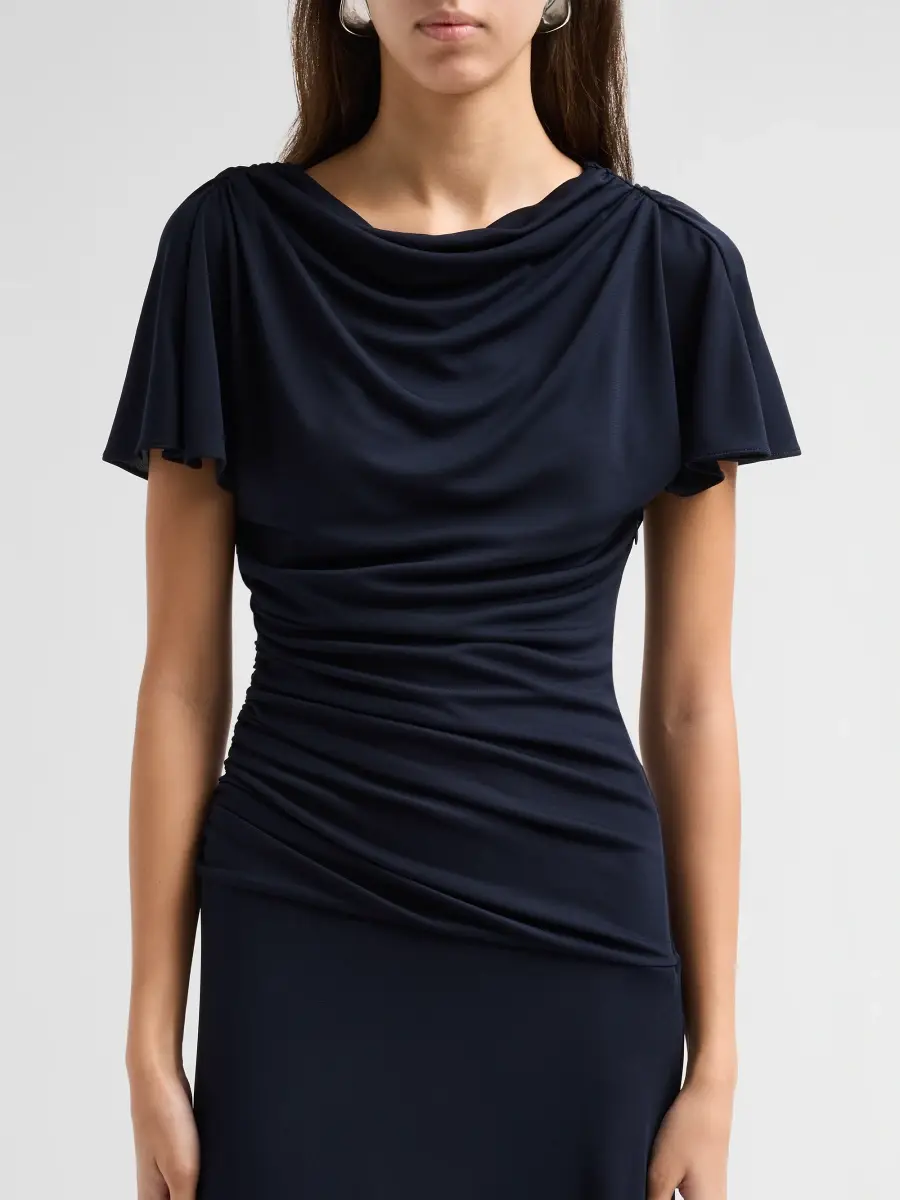 Cinq à Sept Women's Avielle Draped Midi Dress | Thumbnail 5 Cinq à Sept Women's Avielle Draped Midi Dress | Thumbnail 5