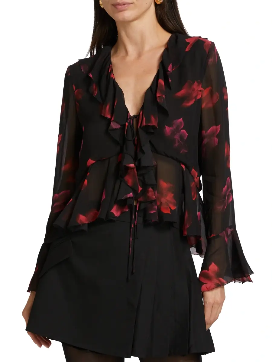 RAILS Women's Nicoletta Floral Chiffon Top | Thumbnail 3 RAILS Women's Nicoletta Floral Chiffon Top | Thumbnail 3