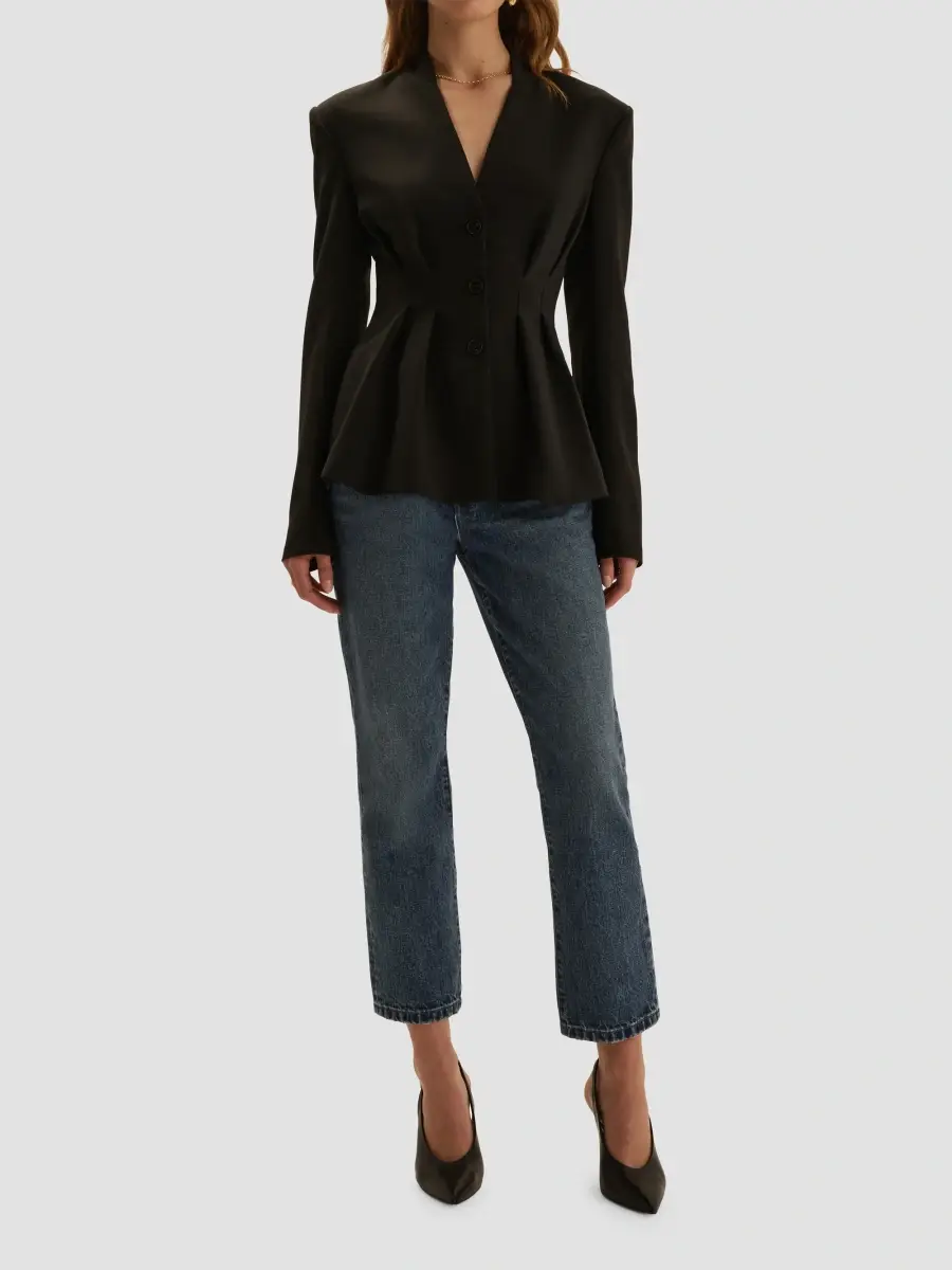 Favorite Daughter Women's The Dot Mid-Rise Straight Ankle Jeans | Thumbnail 2 Favorite Daughter Women's The Dot Mid-Rise Straight Ankle Jeans | Thumbnail 2