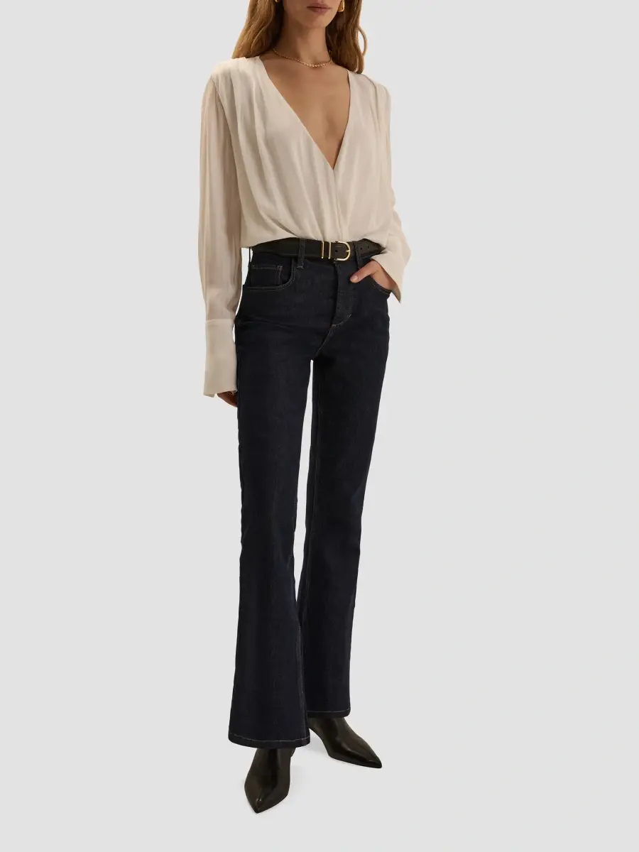 Favorite Daughter Women's The Stripe Jacquard Date Blouse Bodysuit | Thumbnail 2 Favorite Daughter Women's The Stripe Jacquard Date Blouse Bodysuit | Thumbnail 2