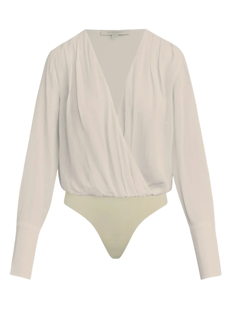 Favorite Daughter Women's The Stripe Jacquard Date Blouse Bodysuit