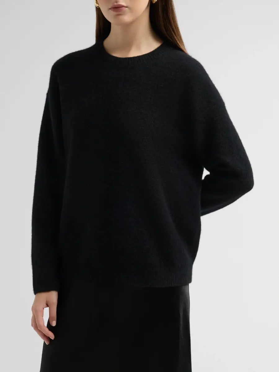 Vince Women's Boiled Cashmere Crewneck Sweater | Thumbnail 4 Vince Women's Boiled Cashmere Crewneck Sweater | Thumbnail 4