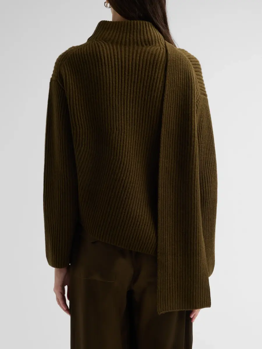 Vince Women's Draped Rib-Knit Shawl Sweater | Thumbnail 3 Vince Women's Draped Rib-Knit Shawl Sweater | Thumbnail 3