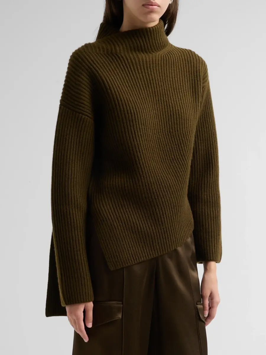 Vince Women's Draped Rib-Knit Shawl Sweater | Thumbnail 4 Vince Women's Draped Rib-Knit Shawl Sweater | Thumbnail 4