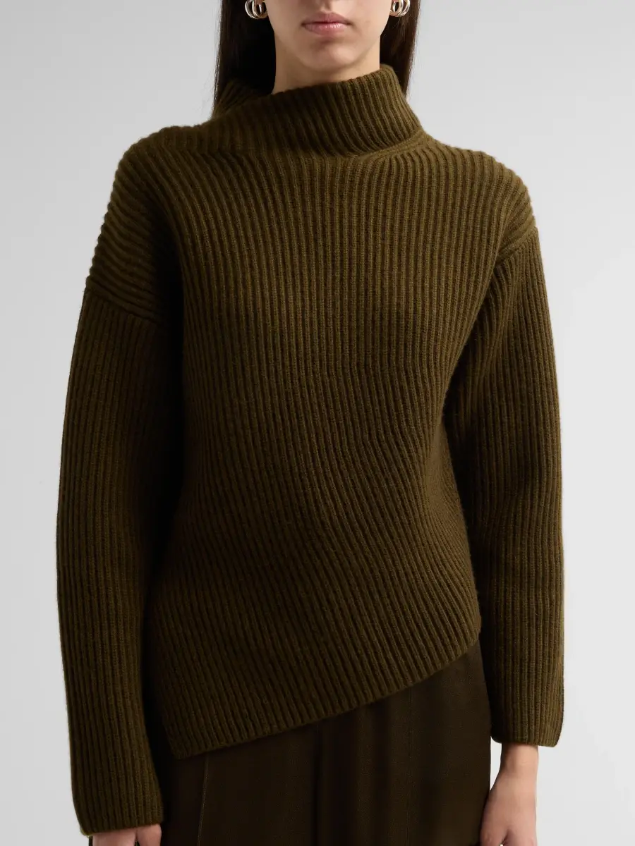 Vince Women's Draped Rib-Knit Shawl Sweater | Thumbnail 5 Vince Women's Draped Rib-Knit Shawl Sweater | Thumbnail 5