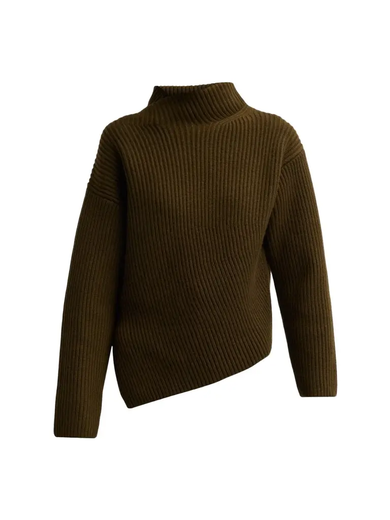 Women's Draped Rib-Knit Shawl Sweater
