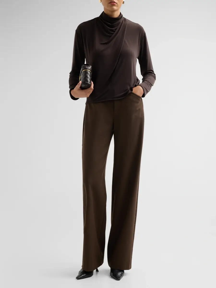 Vince Women's Draped Cowl Blouse | Thumbnail 2 Vince Women's Draped Cowl Blouse | Thumbnail 2