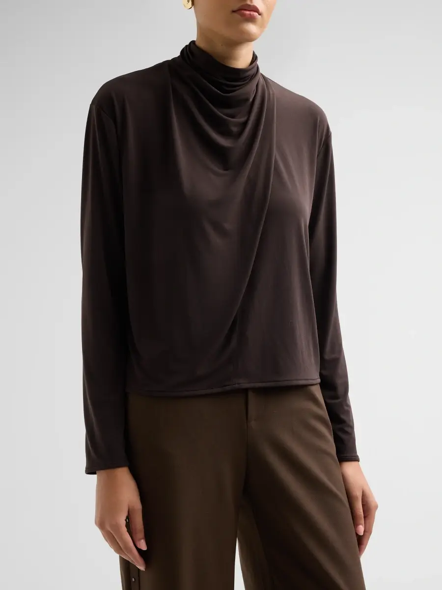 Vince Women's Draped Cowl Blouse | Thumbnail 4 Vince Women's Draped Cowl Blouse | Thumbnail 4