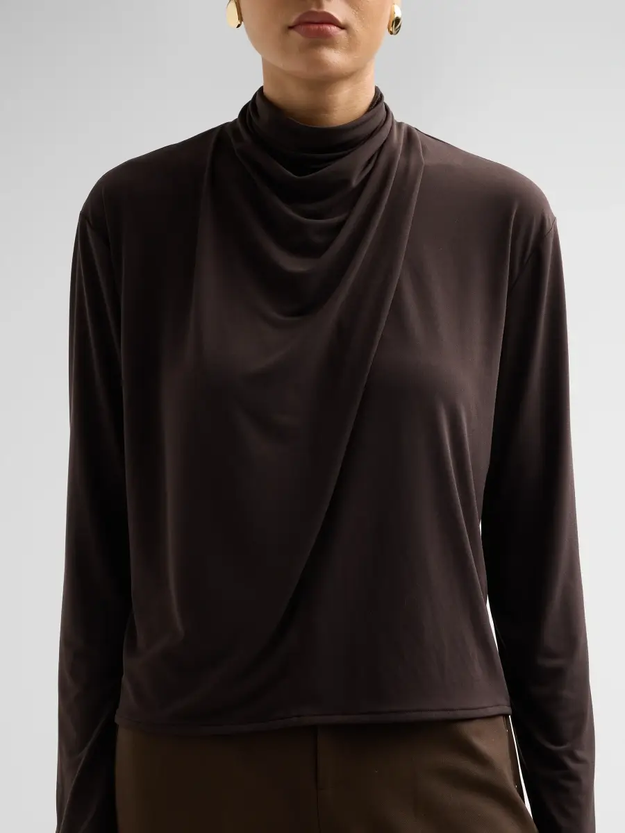 Vince Women's Draped Cowl Blouse | Thumbnail 5 Vince Women's Draped Cowl Blouse | Thumbnail 5