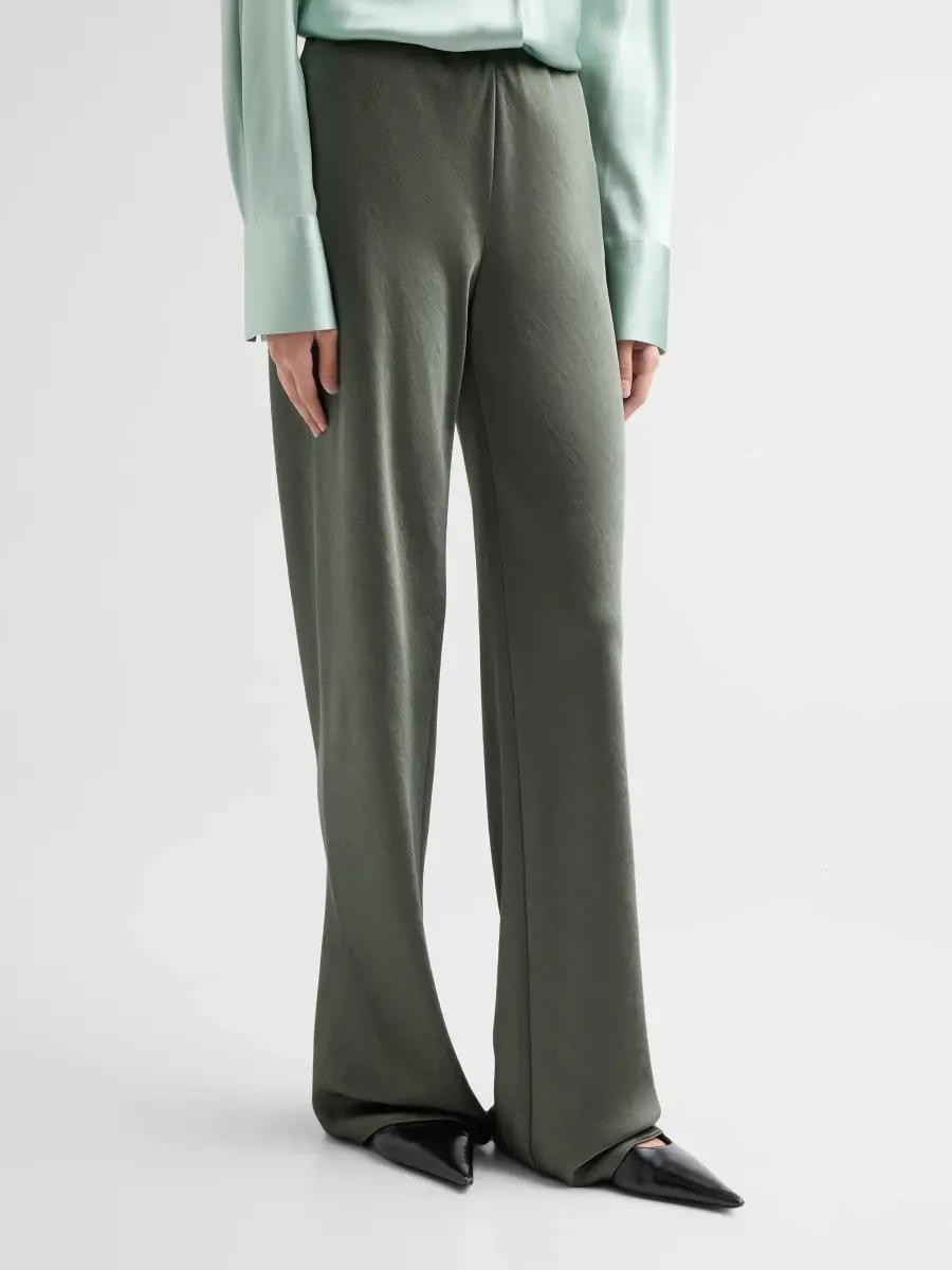 Vince Women's Colette High-Rise Fluid Satin Bias Pants | Thumbnail 4 Vince Women's Colette High-Rise Fluid Satin Bias Pants | Thumbnail 4