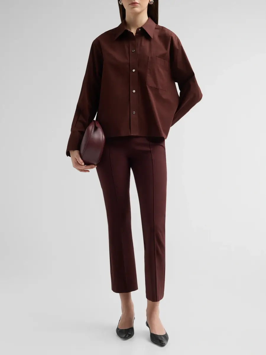 Vince Women's Cotton Snap-Front Shirt | Thumbnail 2 Vince Women's Cotton Snap-Front Shirt | Thumbnail 2