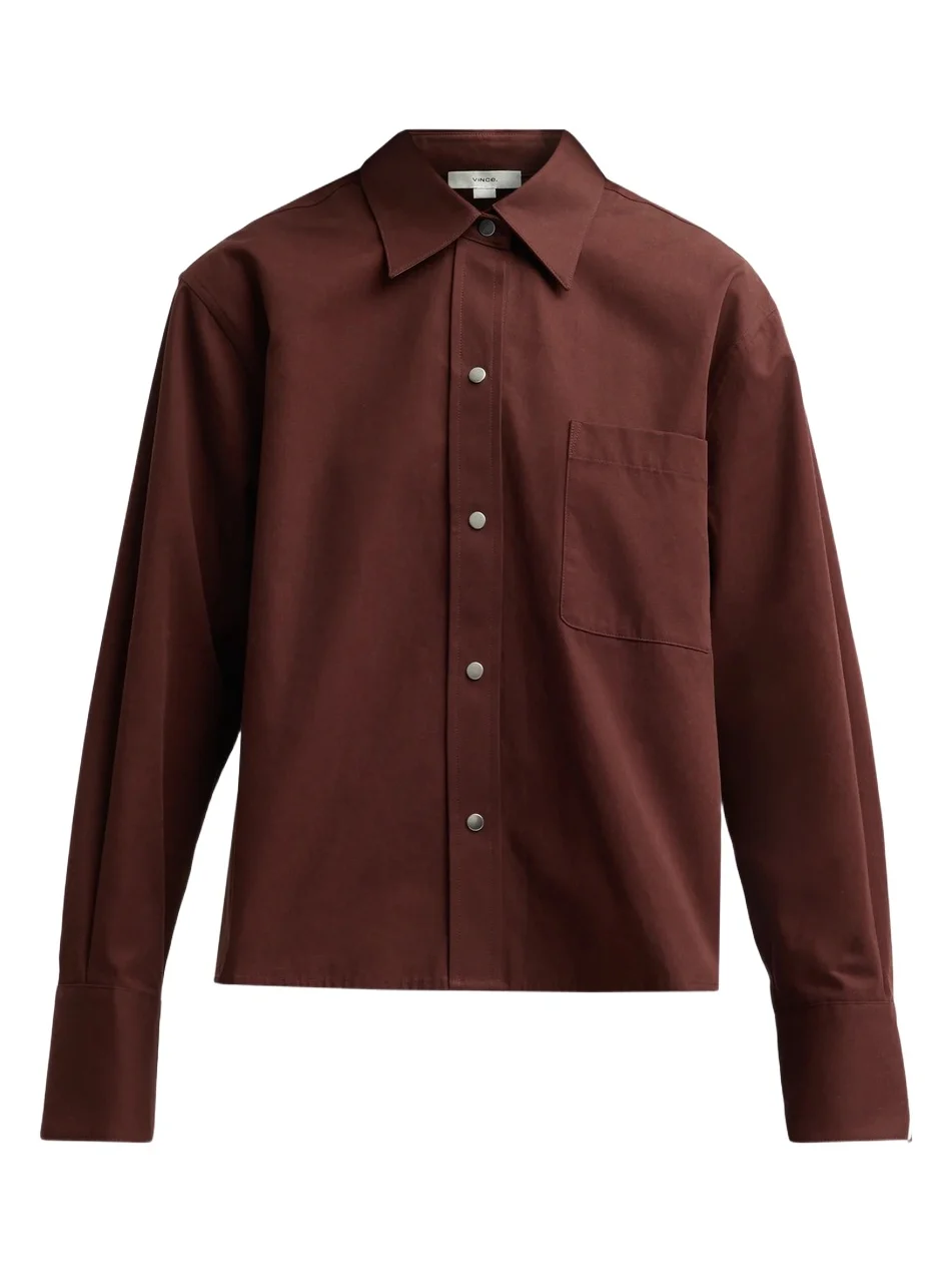 Vince Women's Cotton Snap-Front Shirt
