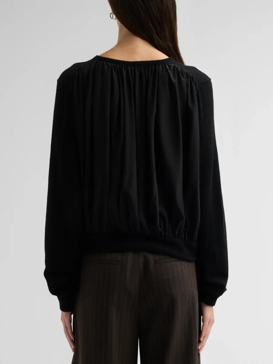Vince Women's Mixed-Media Cardigan | Thumbnail 3 Vince Women's Mixed-Media Cardigan | Thumbnail 3