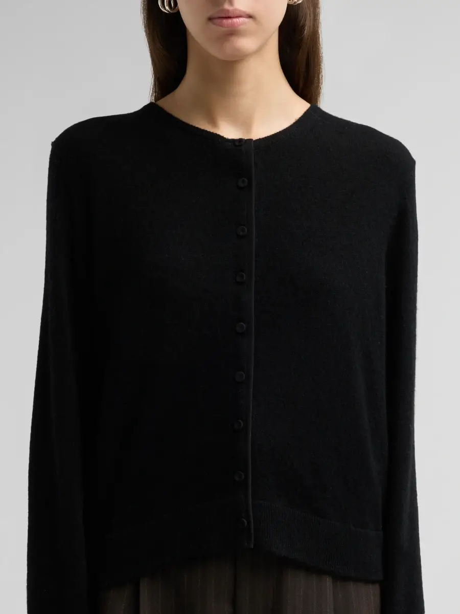 Vince Women's Mixed-Media Cardigan | Thumbnail 5 Vince Women's Mixed-Media Cardigan | Thumbnail 5