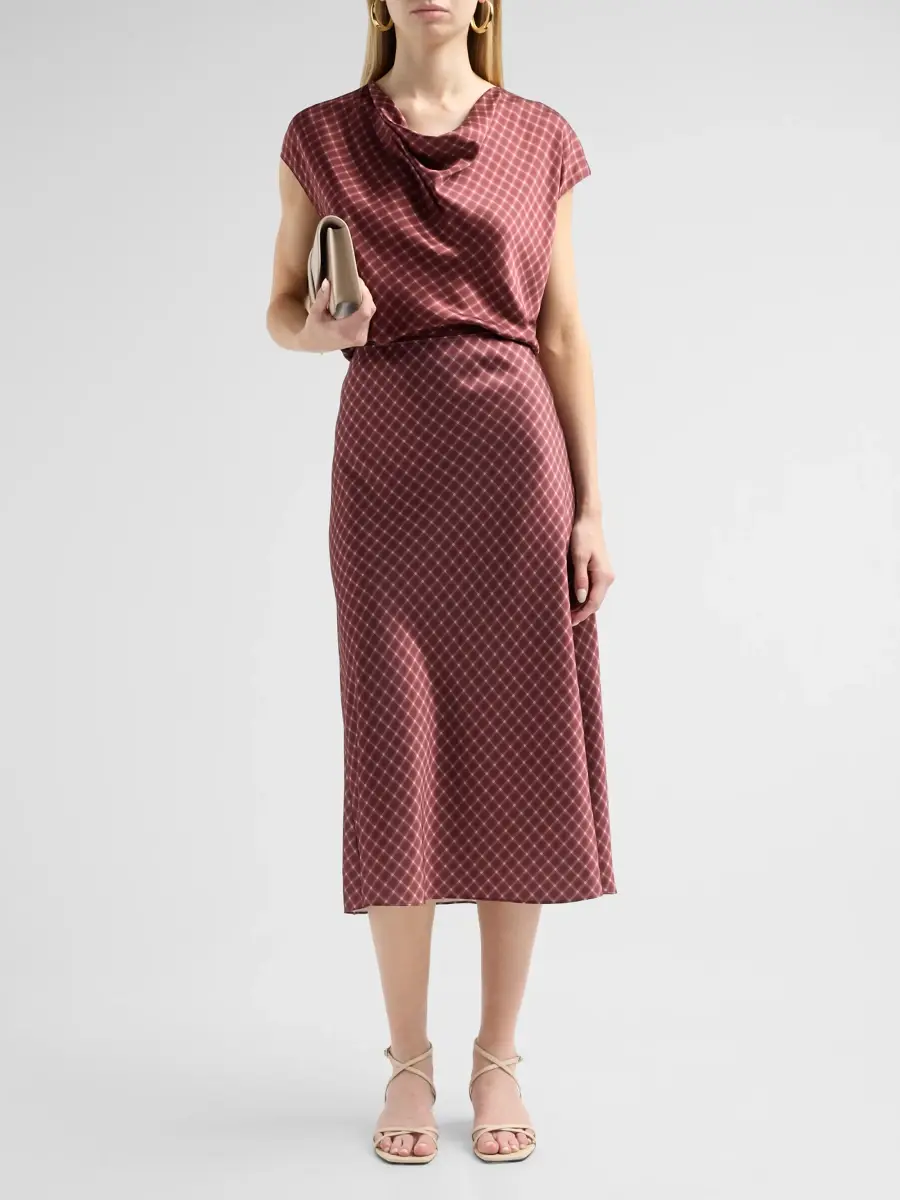 Vince Women's Ombrê Plaid Slip Skirt | Thumbnail 2 Vince Women's Ombrê Plaid Slip Skirt | Thumbnail 2
