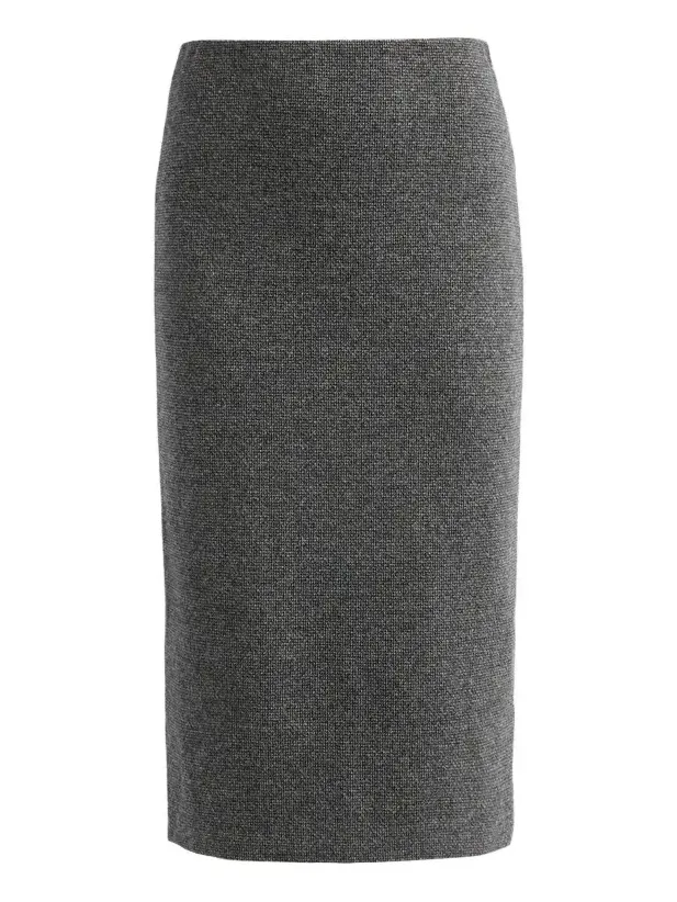 Vince Women's Micro-Houndstooth Cotton-Blend Jacquard Skirt