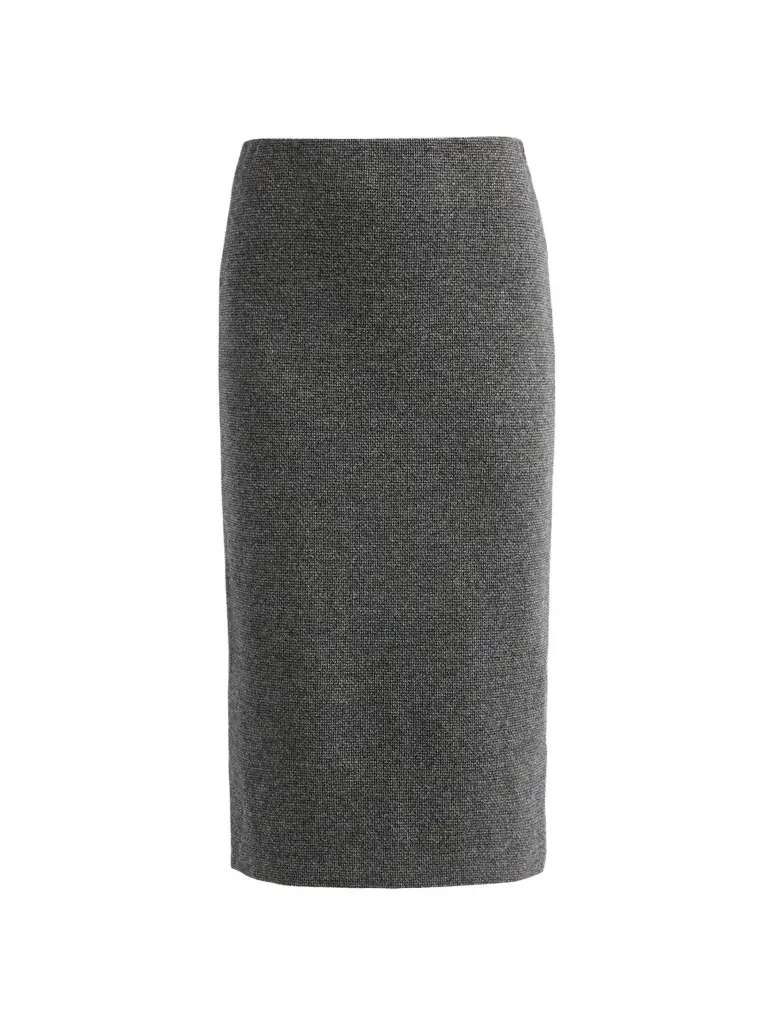 Women's Micro-Houndstooth Cotton-Blend Jacquard Skirt Women's Micro-Houndstooth Cotton-Blend Jacquard Skirt