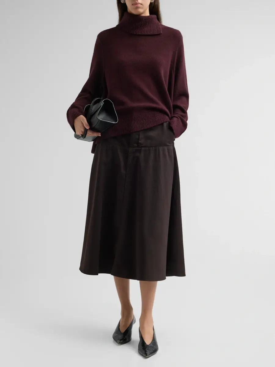 Vince Women's Swing Rib-Knit Wool-Cashmere Sweater | Thumbnail 2