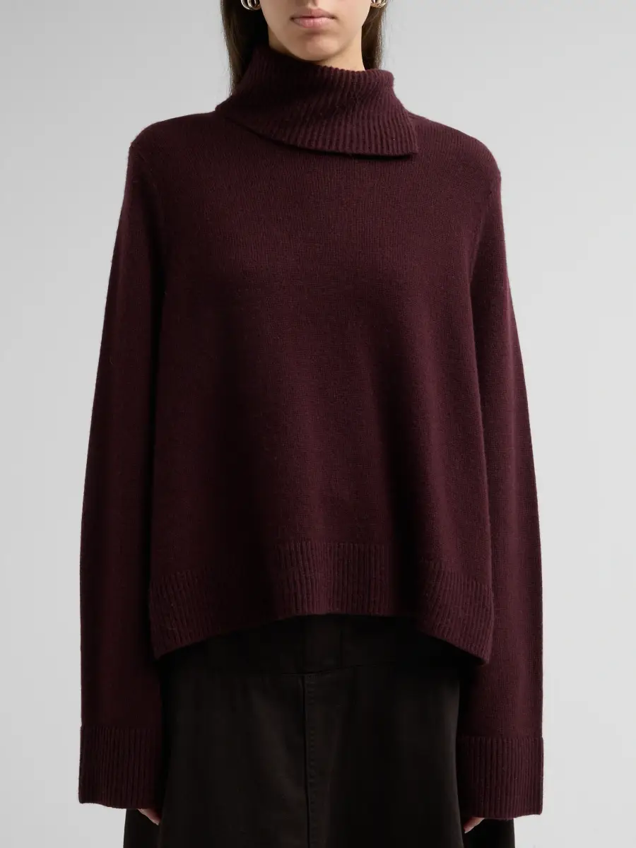 Vince Women's Swing Rib-Knit Wool-Cashmere Sweater | Thumbnail 5