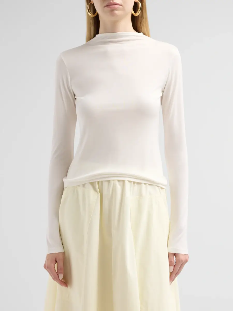 Vince Women's Tie-Detail Fitted Jersey Top | Thumbnail 5