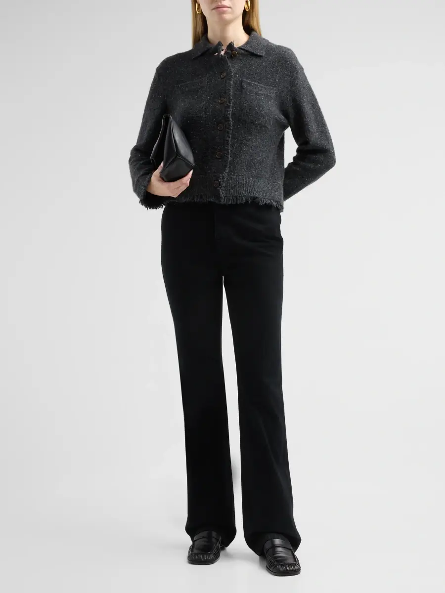 Vince Women's Donegal-Style Cashmere Button-Front Cardigan | Thumbnail 2 Vince Women's Donegal-Style Cashmere Button-Front Cardigan | Thumbnail 2