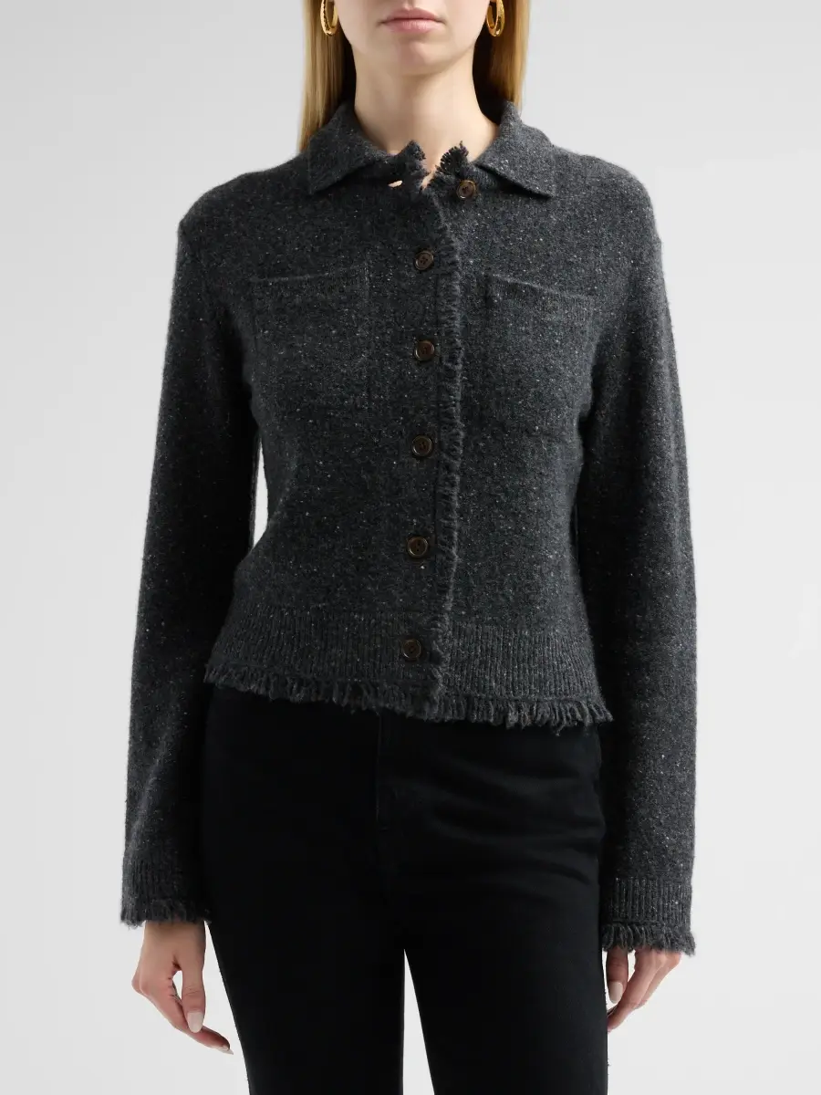 Vince Women's Donegal-Style Cashmere Button-Front Cardigan | Thumbnail 5 Vince Women's Donegal-Style Cashmere Button-Front Cardigan | Thumbnail 5
