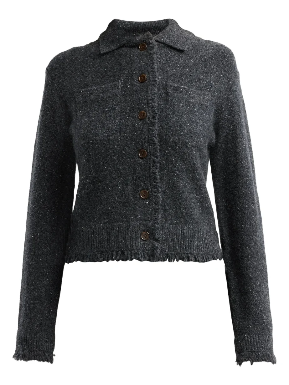 Vince Women's Donegal-Style Cashmere Button-Front Cardigan