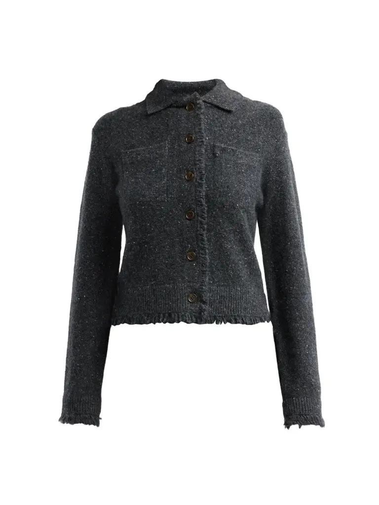 Vince Women's Donegal-Style Cashmere Button-Front Cardigan