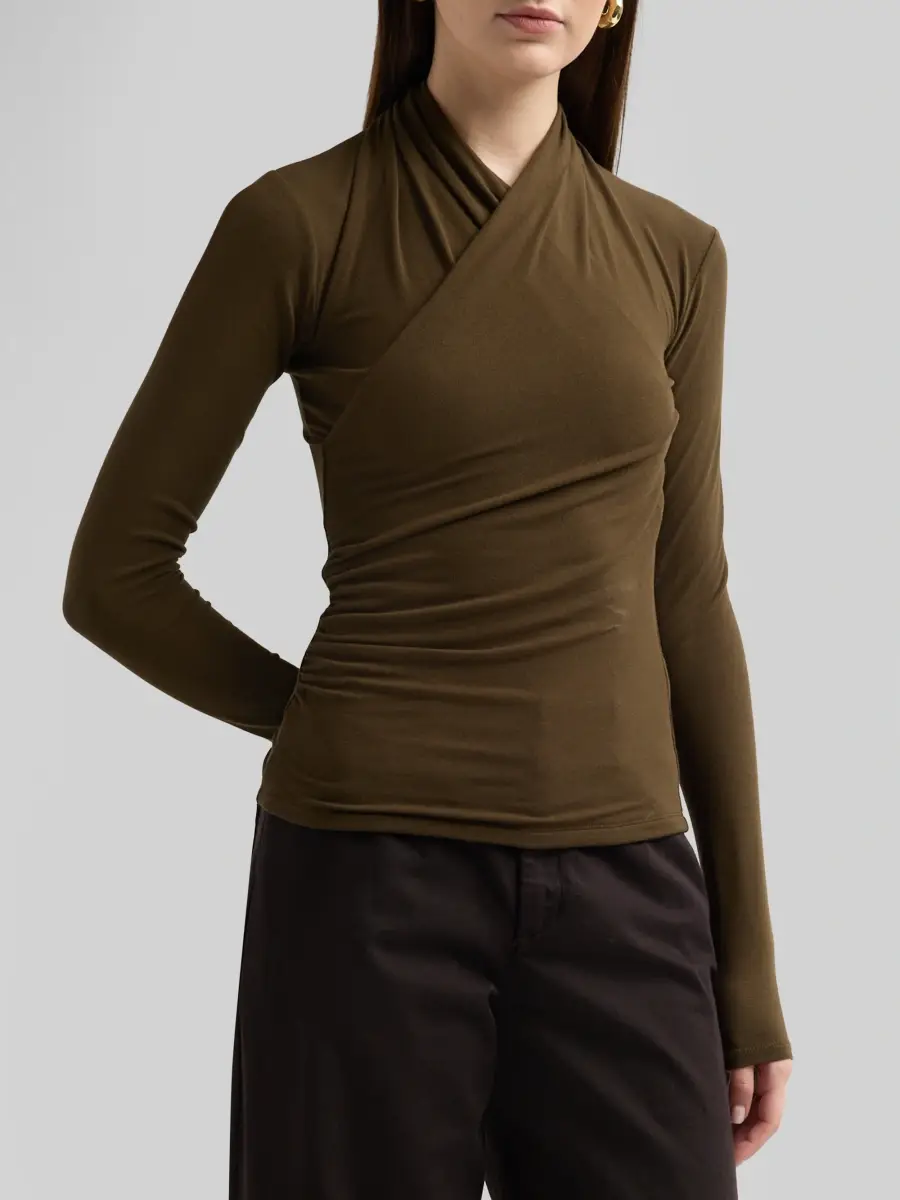 Vince Women's Ruched Long-Sleeve Top | Thumbnail 4 Vince Women's Ruched Long-Sleeve Top | Thumbnail 4