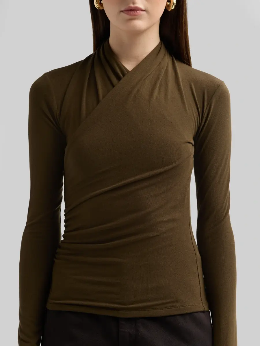 Vince Women's Ruched Long-Sleeve Top | Thumbnail 5 Vince Women's Ruched Long-Sleeve Top | Thumbnail 5