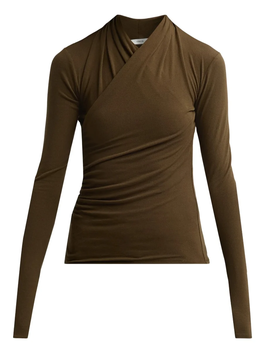 Vince Women's Ruched Long-Sleeve Top