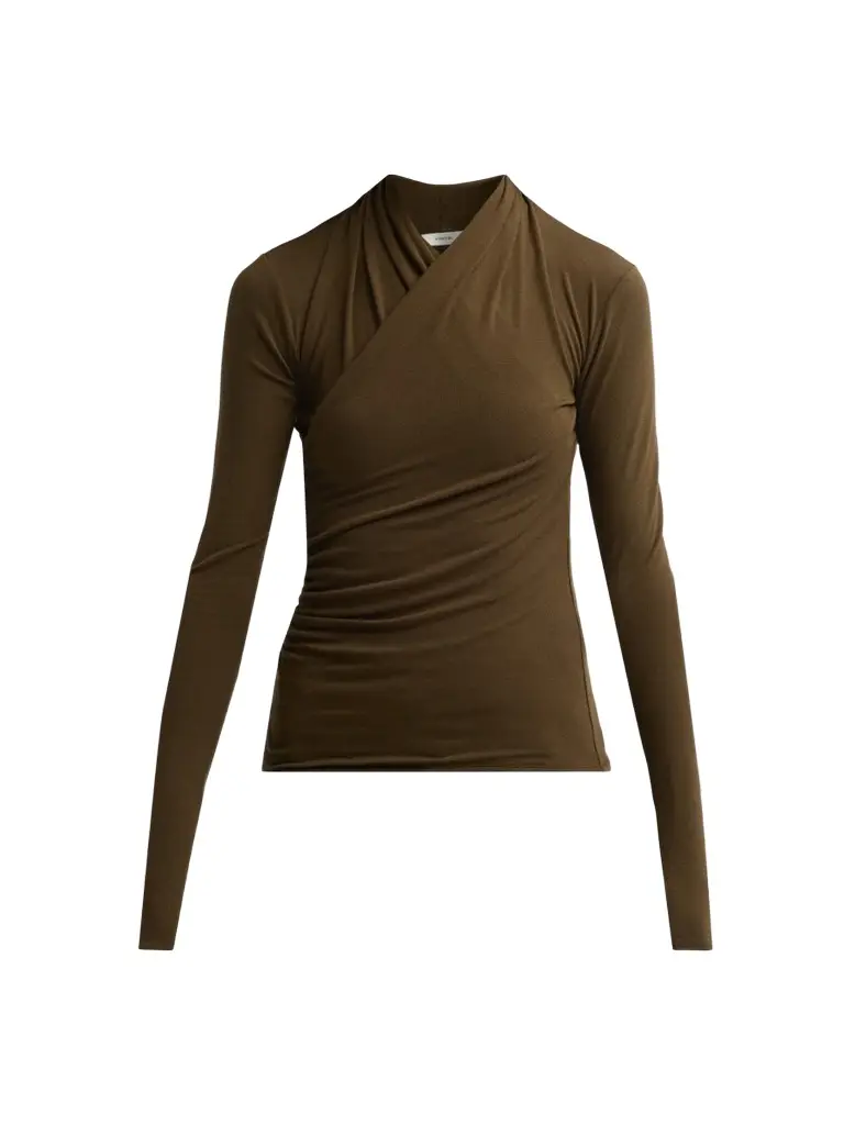 Women's Ruched Long-Sleeve Top