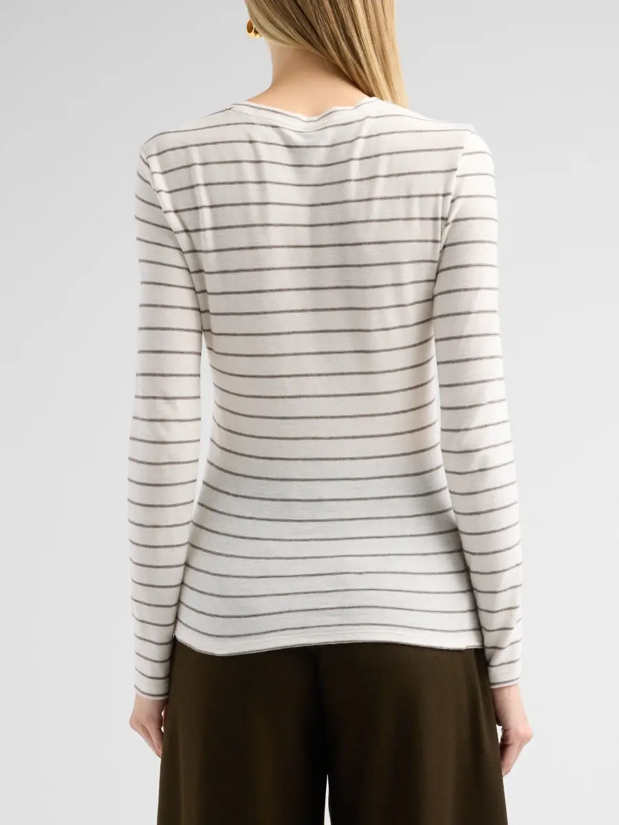 Vince Women's Striped Cotton Long-Sleeve Top | Thumbnail 3 Vince Women's Striped Cotton Long-Sleeve Top | Thumbnail 3