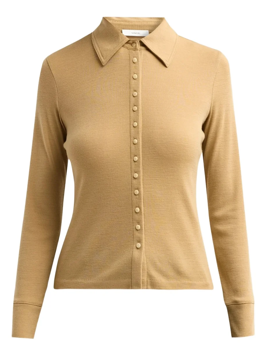 Vince Women's Multi-Button Collared Wool-Blend Cardigan