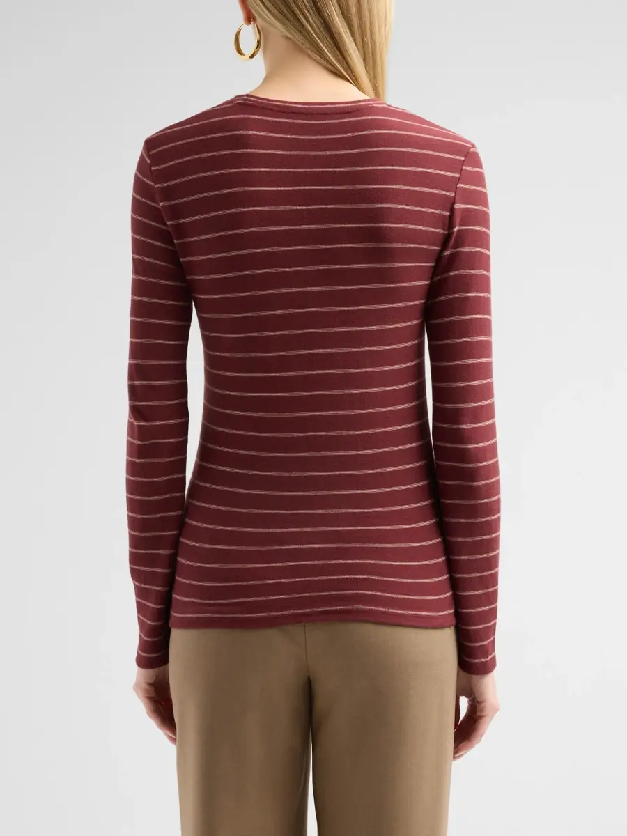 Vince Women's Striped Cotton Long-Sleeve Top | Thumbnail 3