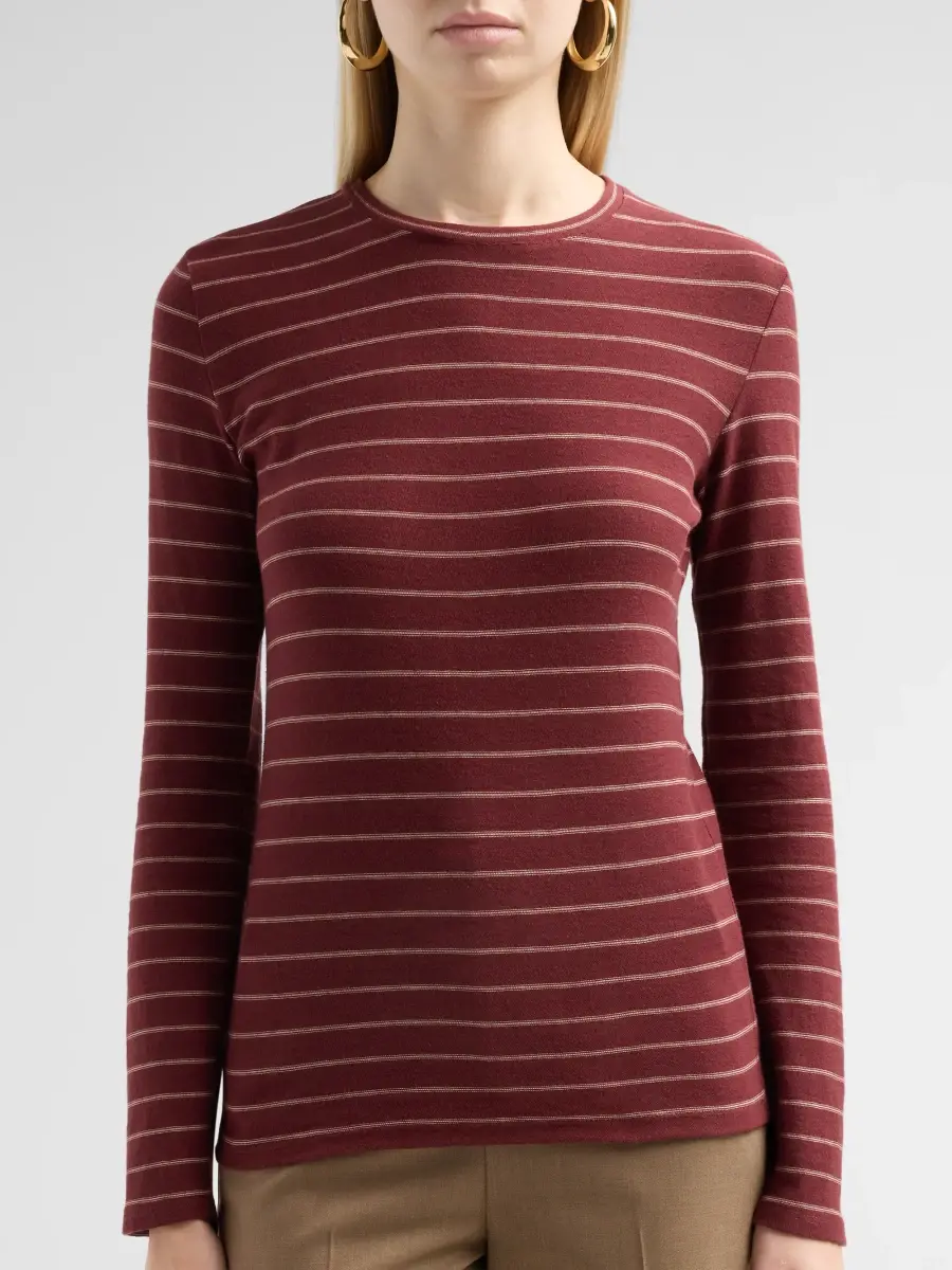 Vince Women's Striped Cotton Long-Sleeve Top | Thumbnail 5